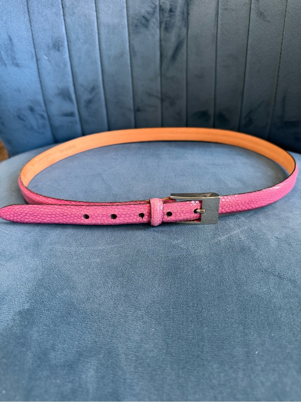 Martin Dingman Pink Textured Leather Belt Size L Made In Mexico